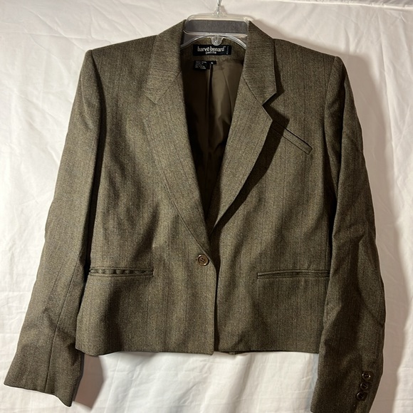 Harve’ Benard Petite Wool Blazer- Single Button - Brown - Picture 2 of 8